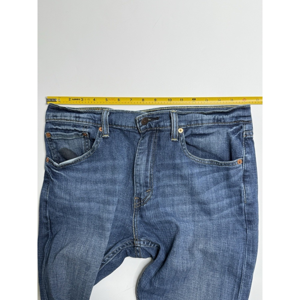 Levi's 505 Mens Size 32x30 Straight Leg Medium Wash Denim Blue Jeans Cotton Flaw - Picture 7 of 16